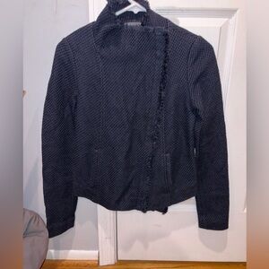 Vince black sweater zip up XS